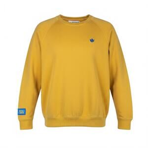 Dutch Bros Coffee Unisex Yellow Long Sleeve Crew Neck Soft Fleece Sweatshirt Med